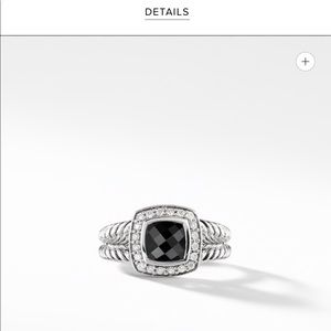 David Yurman diamond and black onyx ring